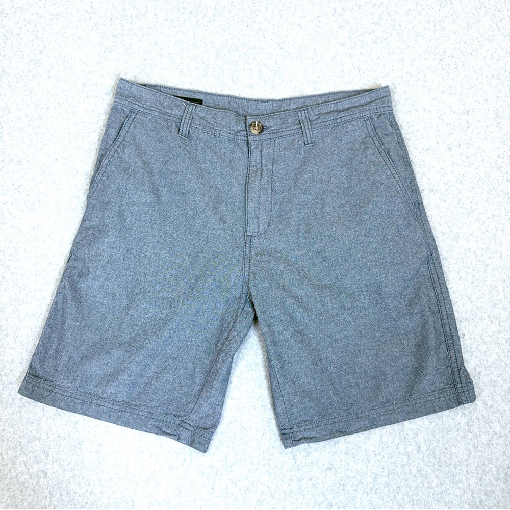 14TH & Union Shorts Mens 32 x 8.5" Blue Chino Straight Slim Flat Front Casual